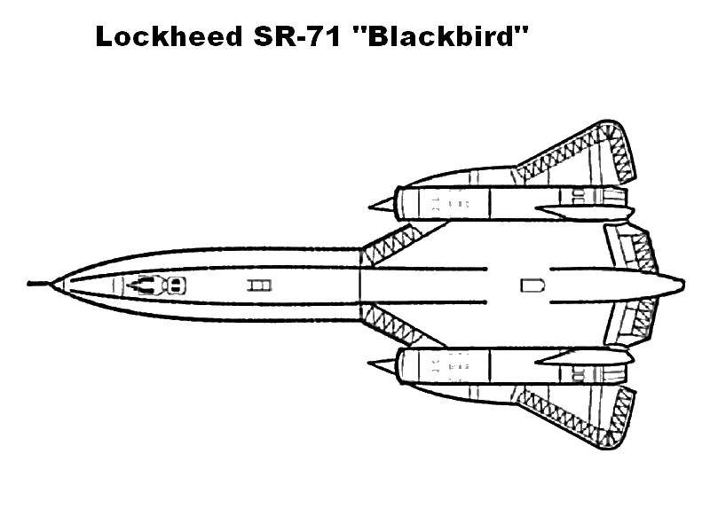Coloring Rocket sr-71. Category rocket. Tags:  missile, military equipment, military, war.