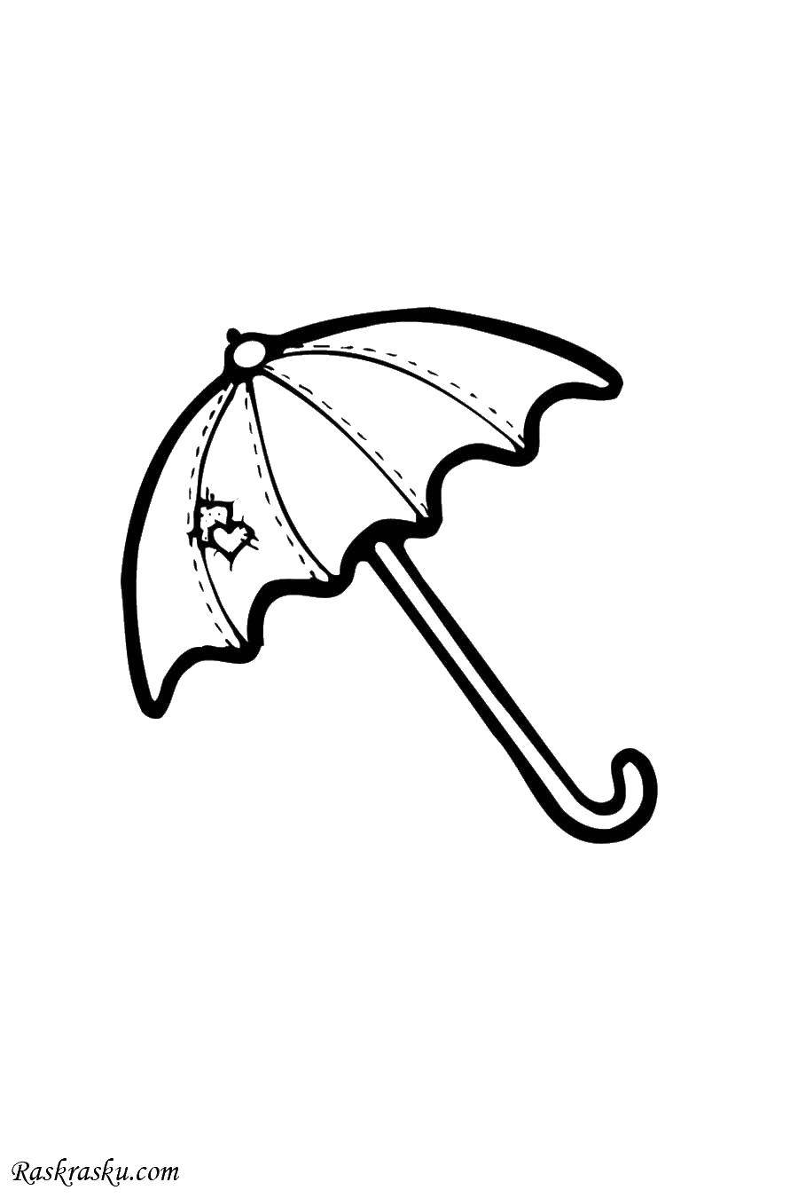 Название: Раскраска Зонт. Категория: предметы. Теги: предметы, зонт.