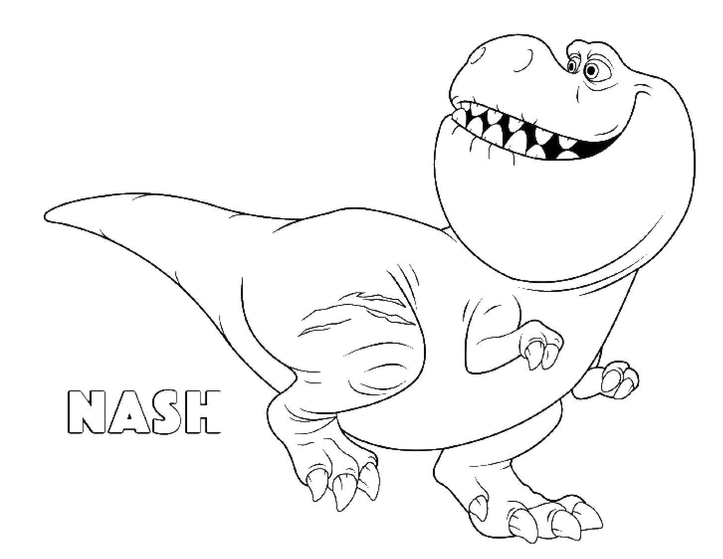 Coloring Dinosaur Nash. Category Jurassic Park. Tags:  dinosaur, Nash.