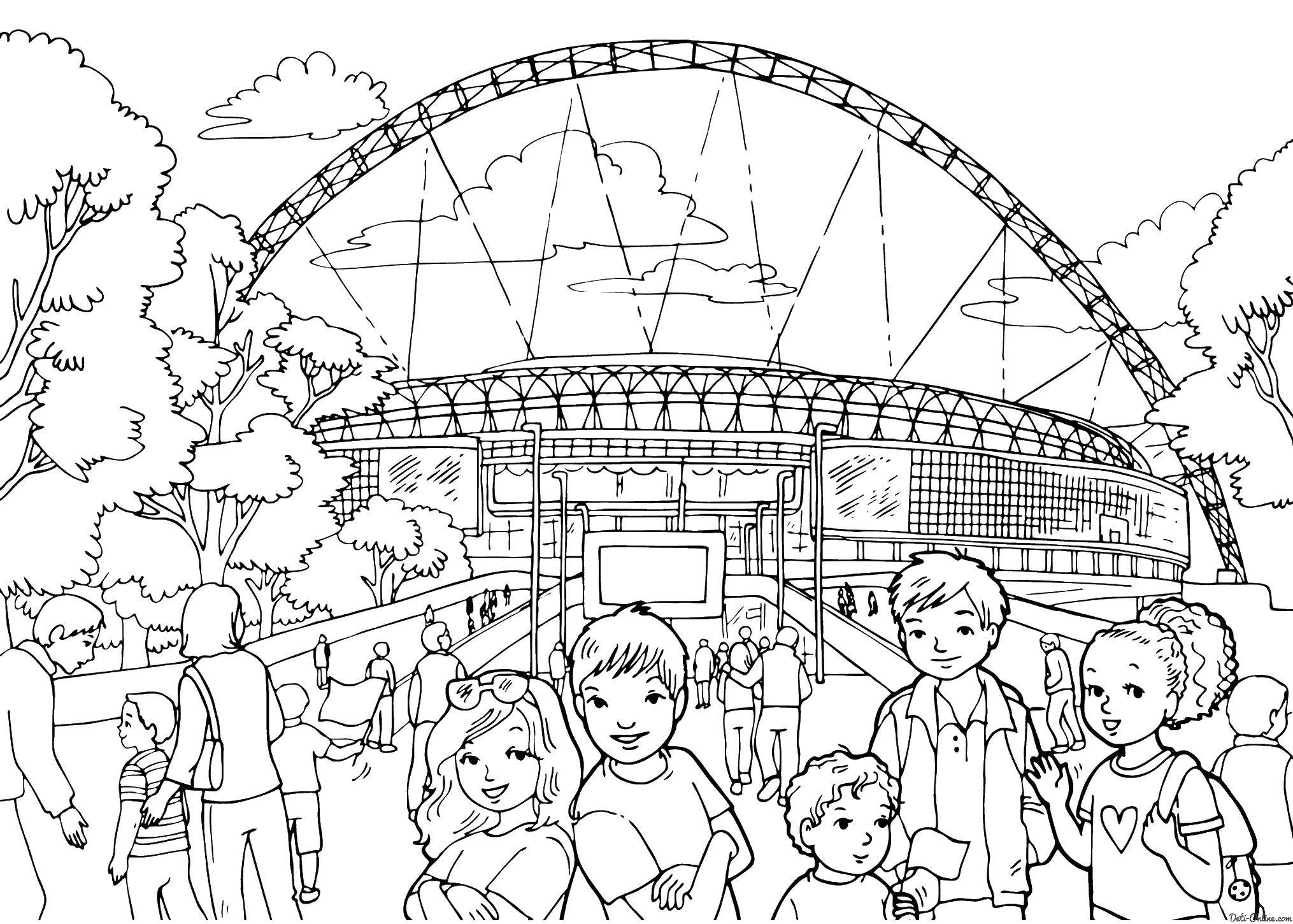 Coloring People at a sports stadium. Category sports. Tags:  Sports, stadium.