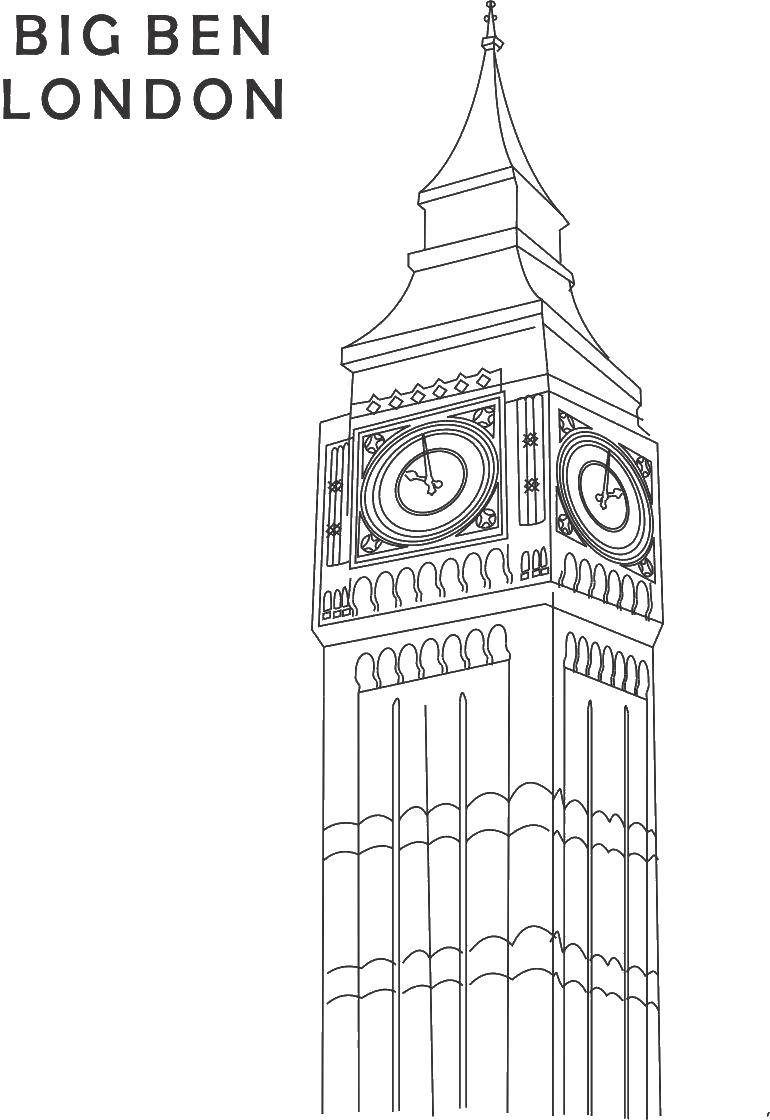 Coloring Big Ben. Category England. Tags:  England.