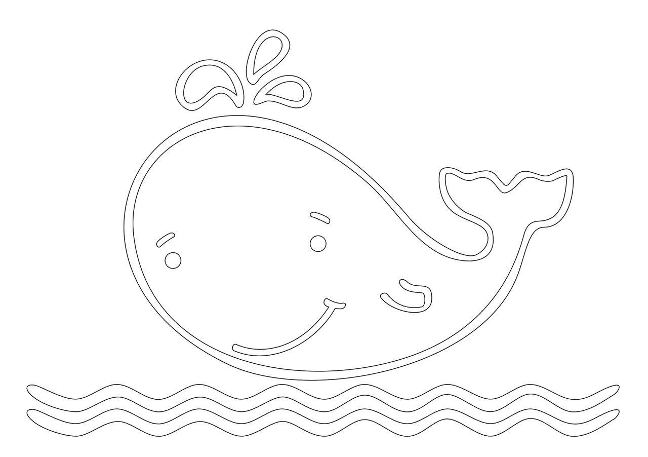 Розмальовки  Розфарбуй китеня. Завантажити розмальовку Підводний світ, риба.  Роздрукувати ,для вітражних фарб,
