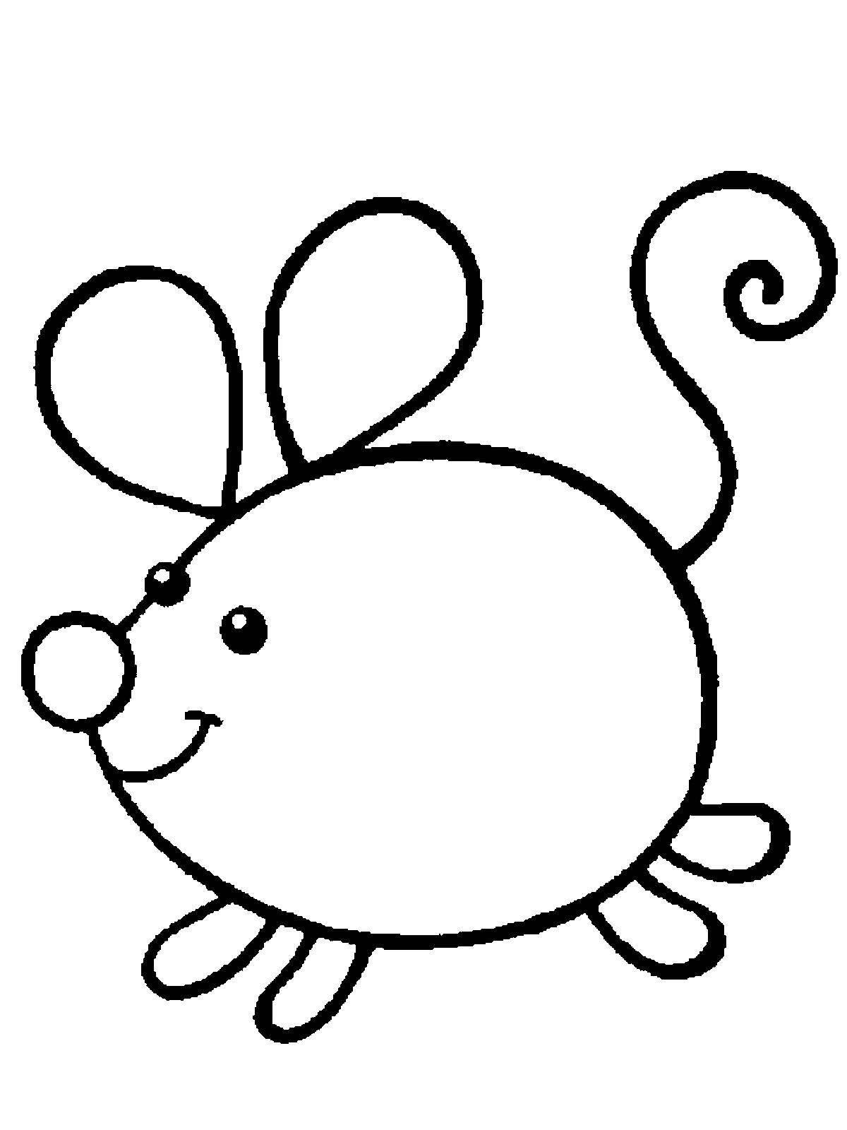 Название: Раскраска Маленькая мышка. Категория: малышам. Теги: Животные, мышь.