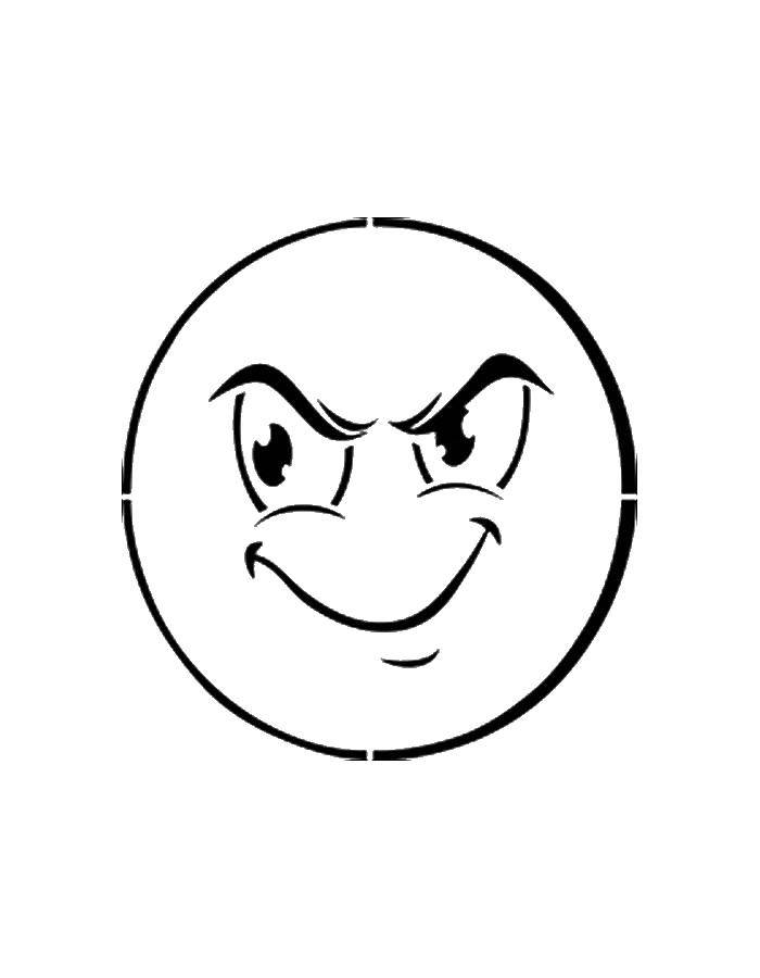 Coloring A frown. Category emoticons. Tags:  smiley, eyebrows, eyes.