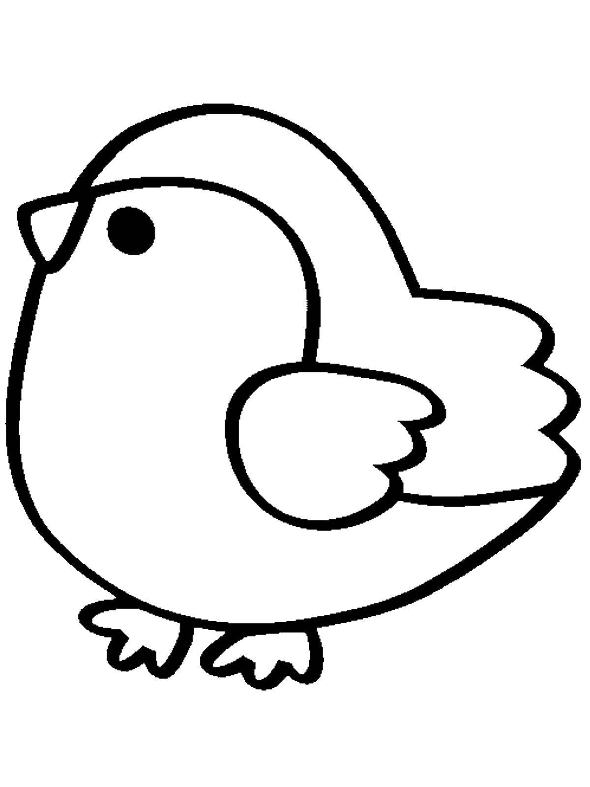 Coloring Bird. Category little ones. Tags:  bird.