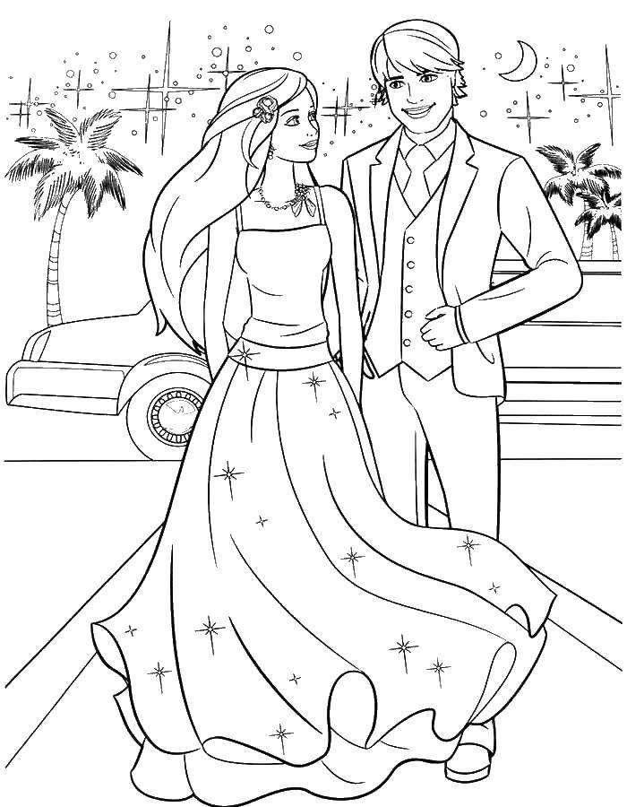 Coloring Star couple. Category Barbie . Tags:  Barbie , Ken.