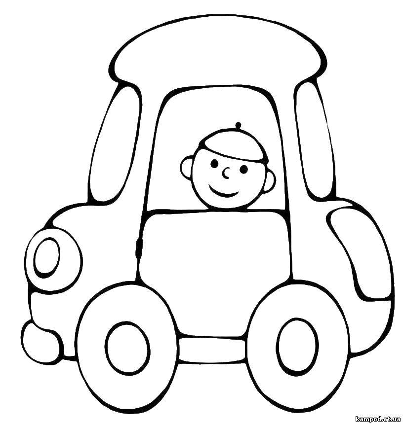 Coloring Motorist. Category Coloring pages for kids. Tags:  Transport, car.
