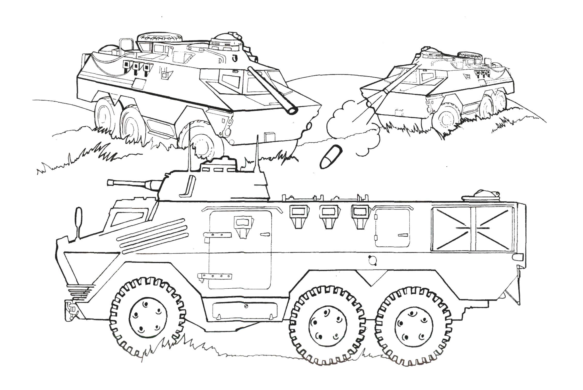 Coloring Combat vehicle. Category military. Tags:  Military, vehicles, tank, arms.