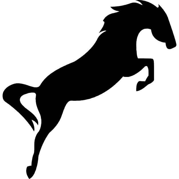 Название: Раскраска Шаблон лошадт. Категория: контуры лошади. Теги: лошади, контуры.