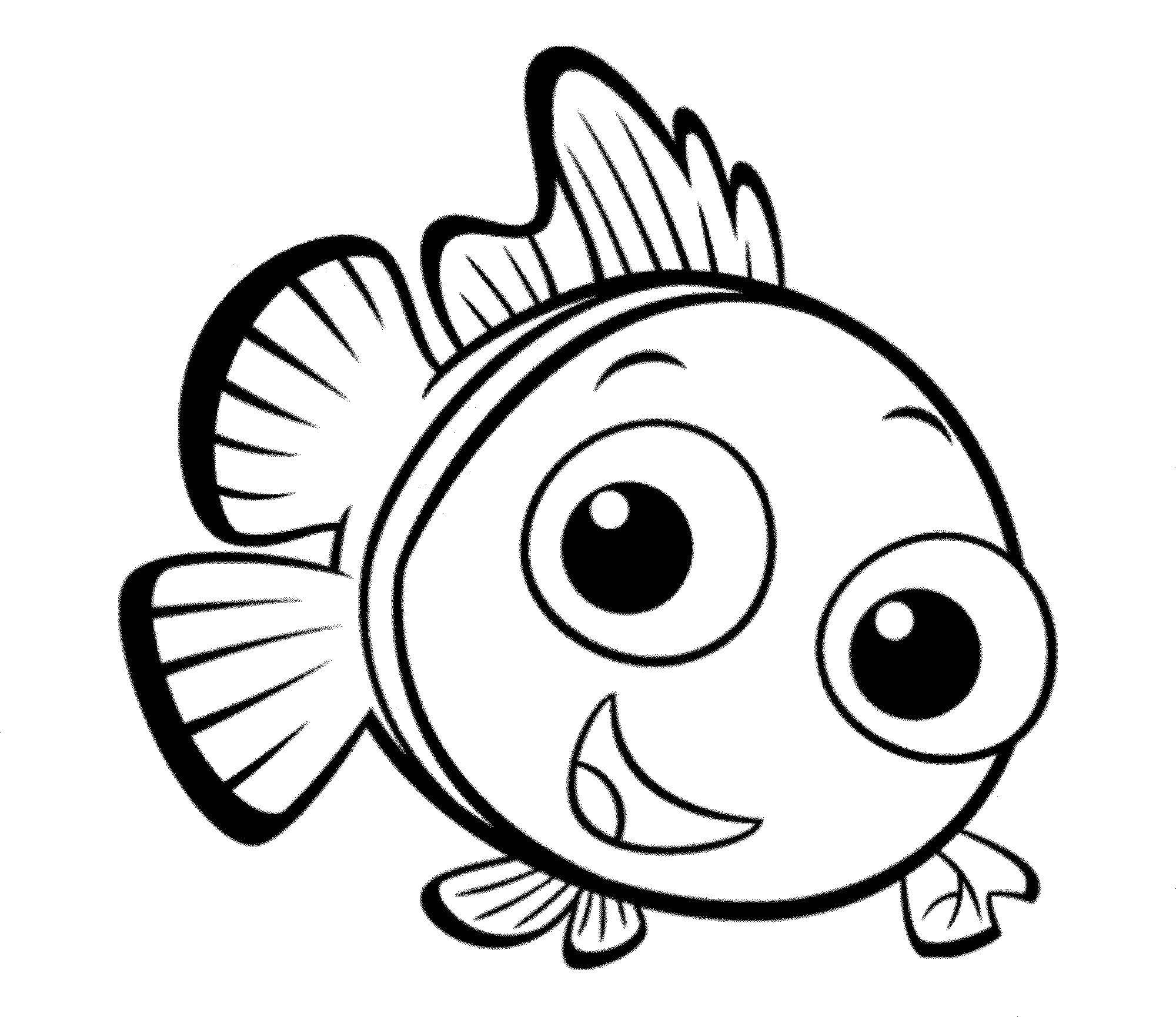Coloring Happy fish. Category fish. Tags:  fish, eyes, tail.