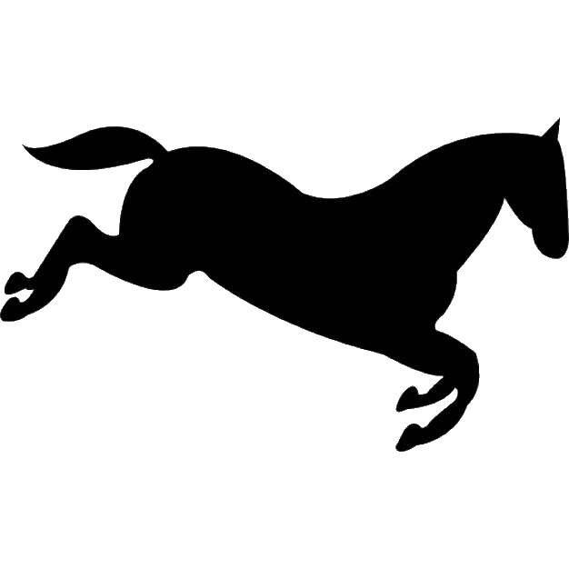 Название: Раскраска Шаблон лошади. Категория: контуры лошади. Теги: контуры лошади, шаблоны.