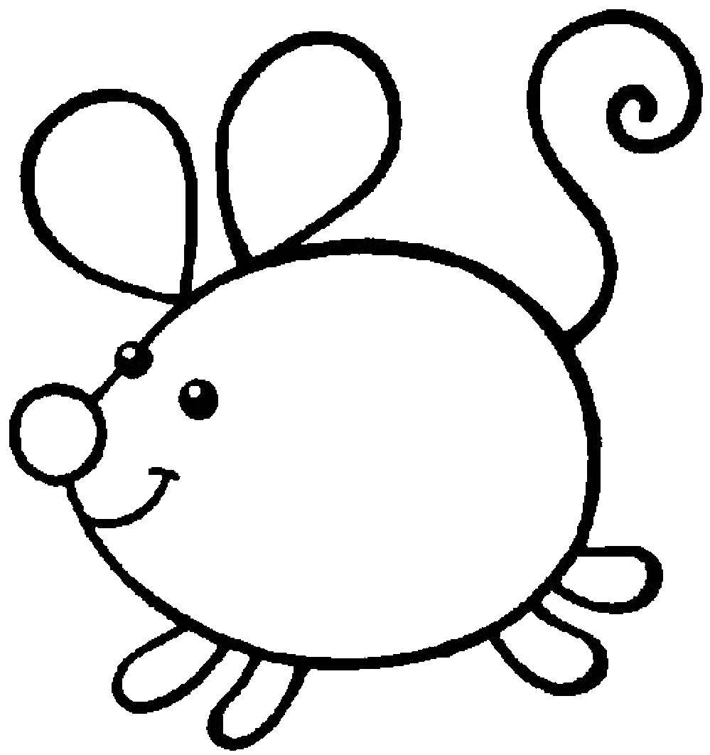 Название: Раскраска Маленькая мышка. Категория: малышам. Теги: Животные, мышь.