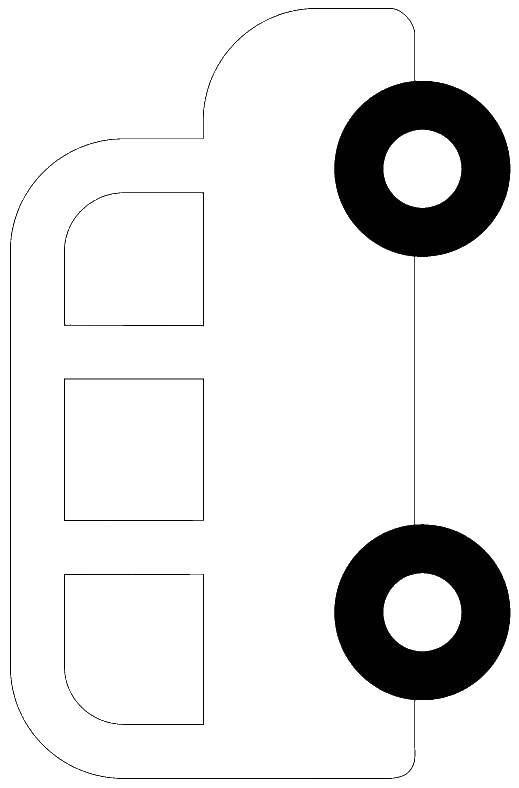 Coloring The contour of the bus. Category The contour of the bus. Tags:  buses, the circuit.