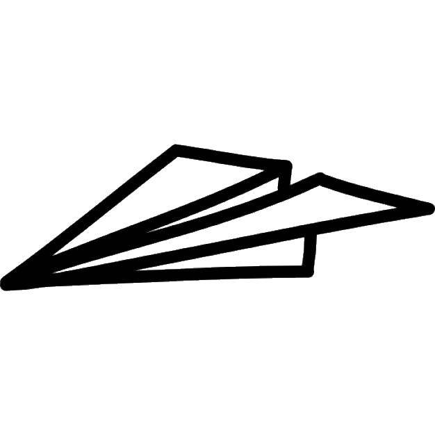 Coloring Paper airplane. Category the planes. Tags:  planes, paper plane.