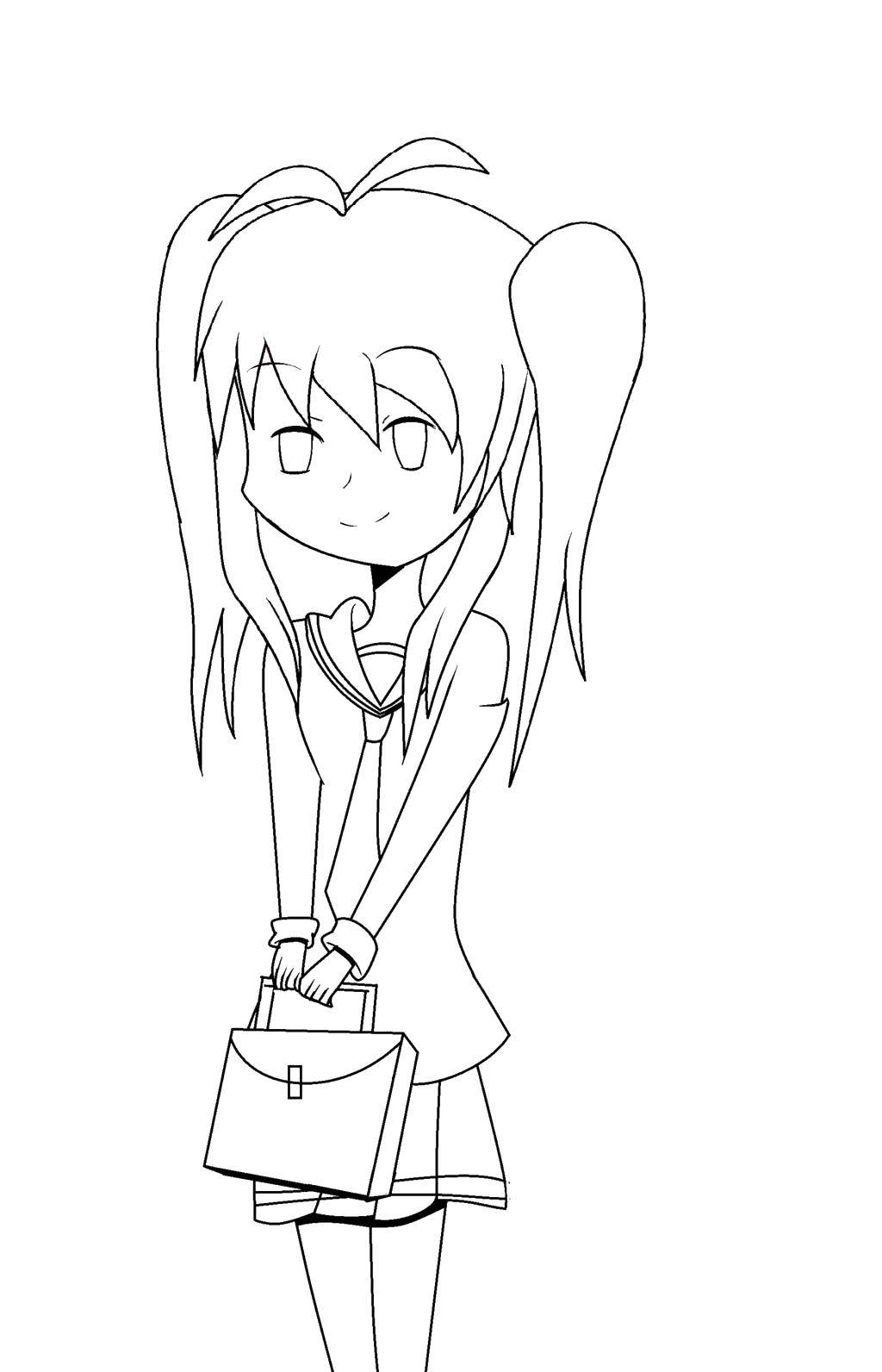 Coloring The girl from the anime. Category anime. Tags:  Anime girls.