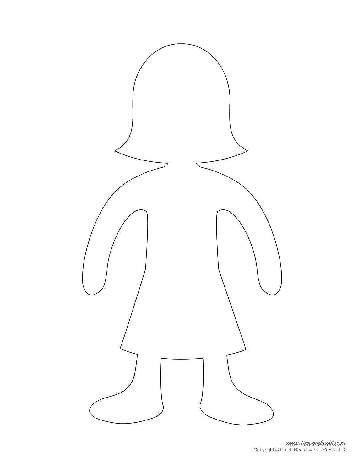 Coloring The outline of the pupa. Category The contour of the doll . Tags:  Doll, contour.