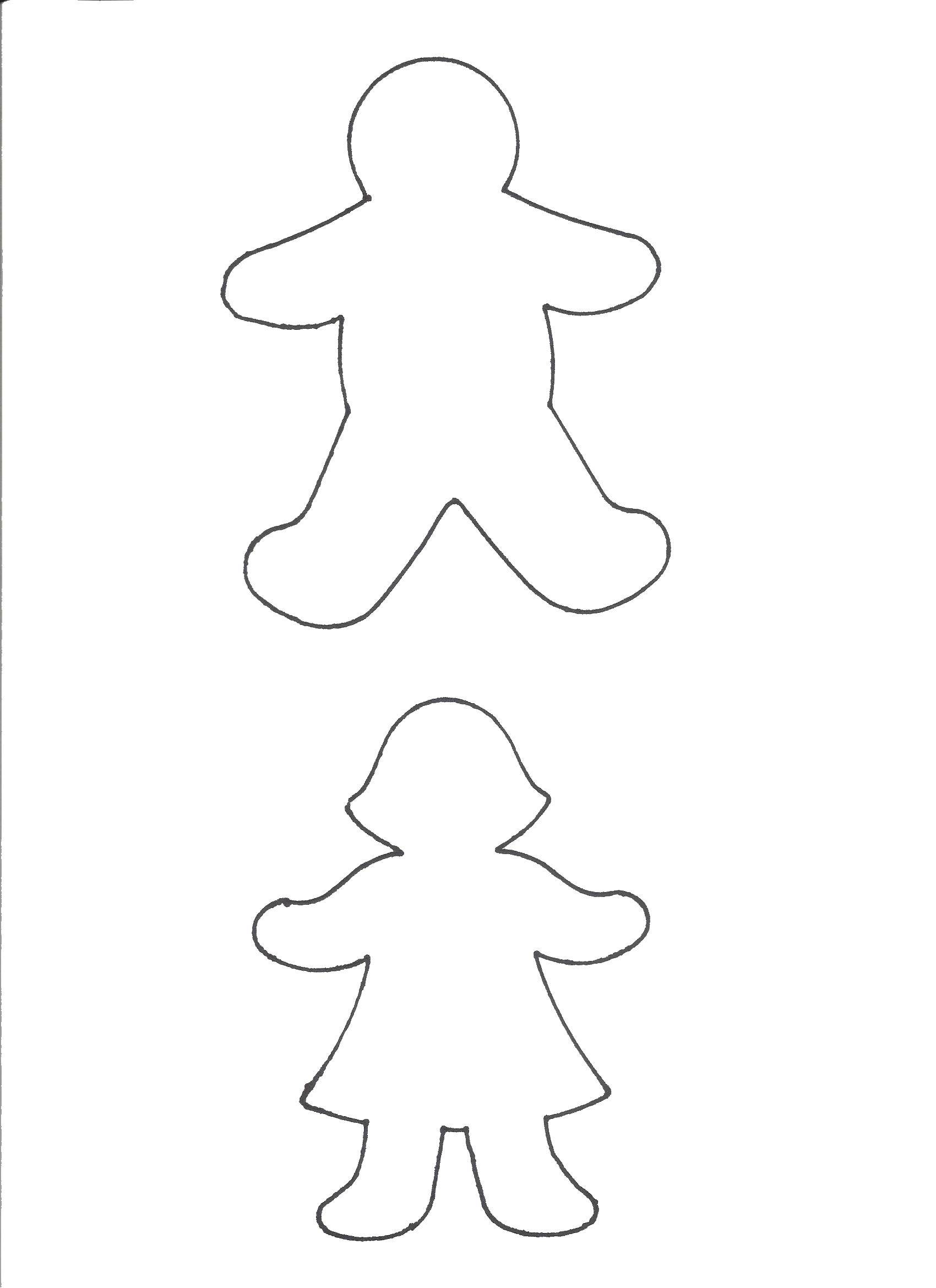 Coloring Outline of a boy and girl. Category the contour of the boy. Tags:  boy, girl, children.