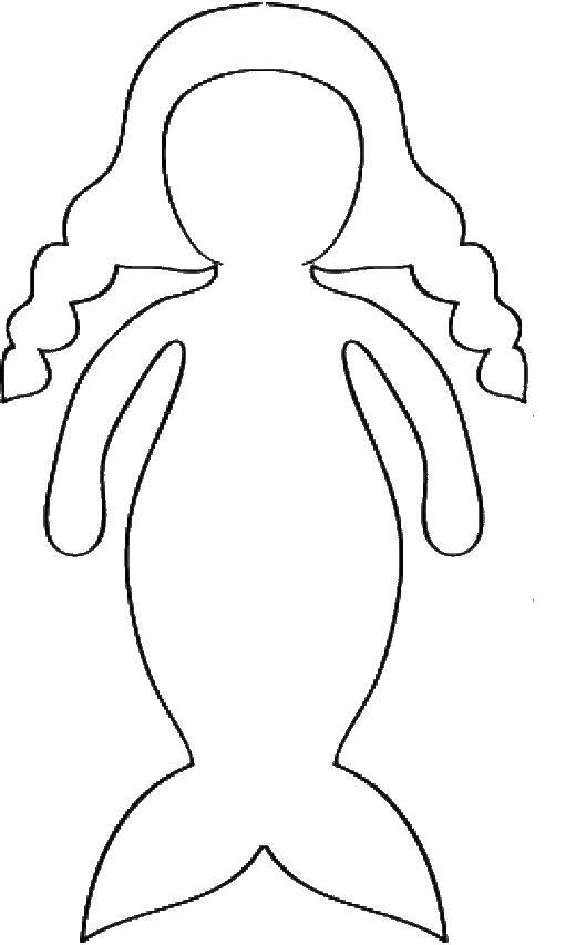 Coloring The outline of the little mermaid. Category The contour of the doll . Tags:  Mermaid.