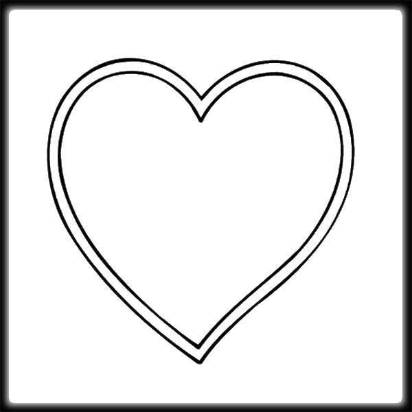 Название: Раскраска Контур сердечка. Категория: Сердечки. Теги: Сердечко, любовь.