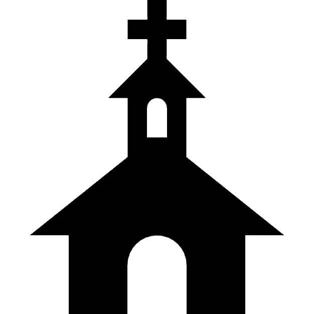 Название: Раскраска Контур церкви. Категория: Контур дома. Теги: Церковь.
