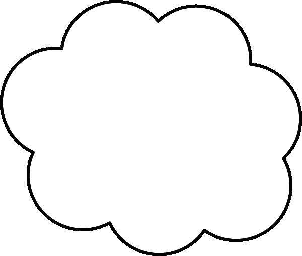 Coloring Simple cloud. Category The contour of the rainbow. Tags:  Rainbow, clouds.