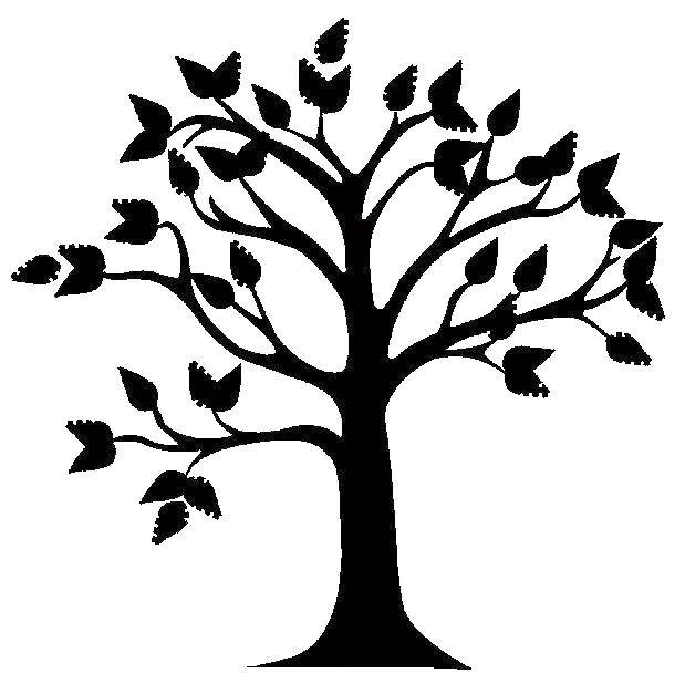 Coloring Tree silhouette. Category The contour of the tree. Tags:  Tree, silhouette.