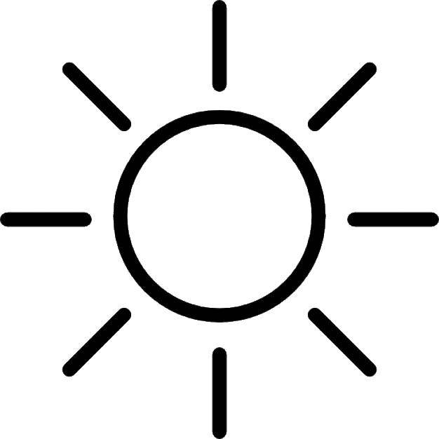 Название: Раскраска Солнце. Категория: Контур солнца. Теги: контур солнца, солнце.