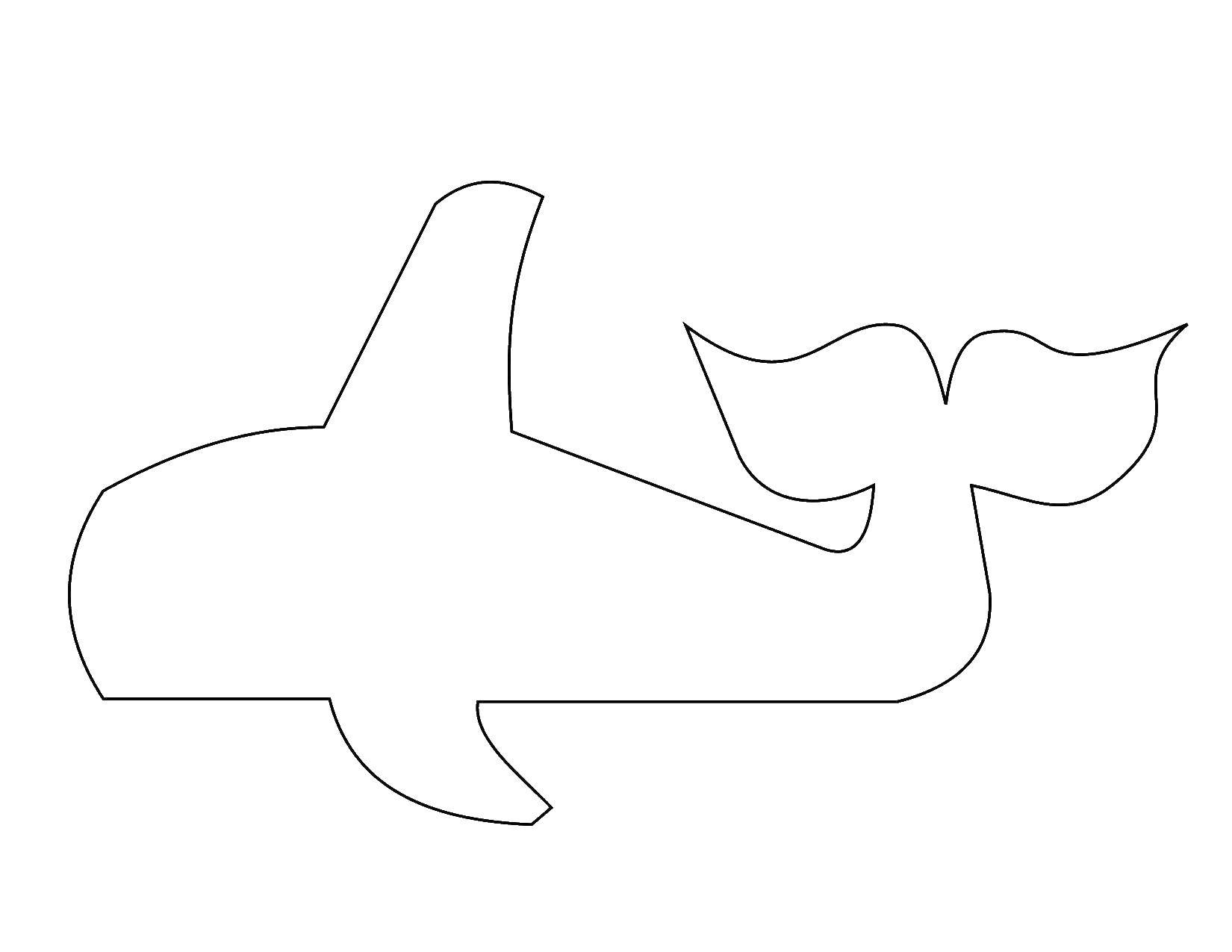 Название: Раскраска Контур акулы. Категория: Контуры рыб. Теги: рыбы, контуры, акула.