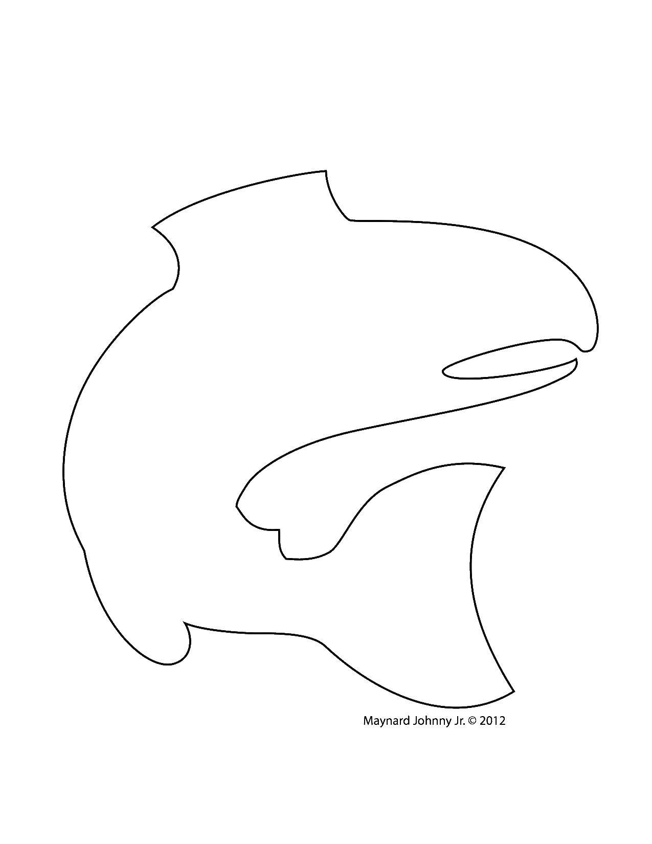 Coloring The outline of the shark. Category The contour of the fish. Tags:  the shark, fish, contour.