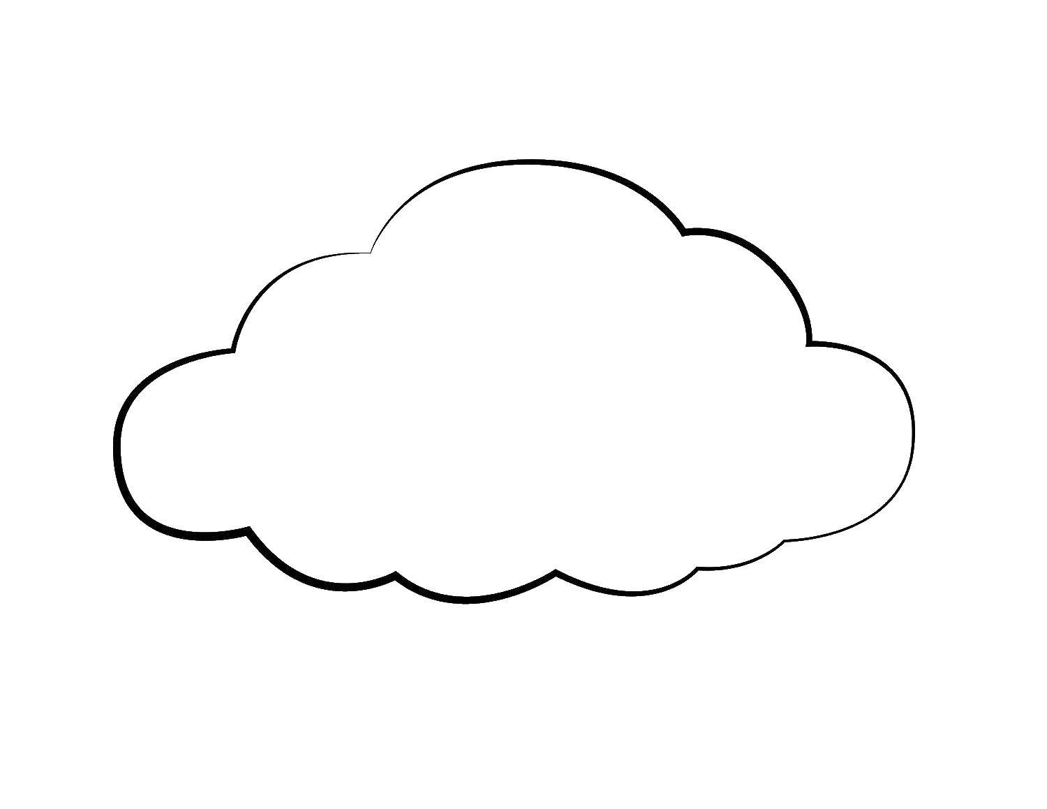 Название: Раскраска Контур облачка.. Категория: Контур облака. Теги: Контур.