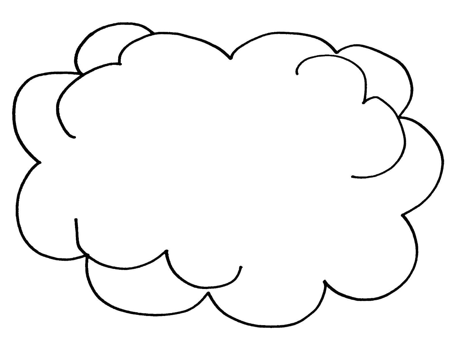 Название: Раскраска Тучка.. Категория: Контур облака. Теги: Облако, небо.