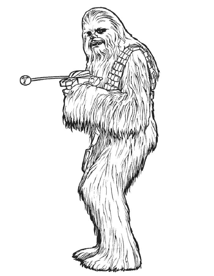 Coloring Chewbacca from star wars. Category The characters from the movies. Tags:  The Future, Star Wars.
