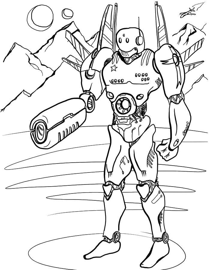 Название: Раскраска Робот из звездных войн. Категория: Персонажи из фильмов. Теги: Будущее, Звездные Войны.