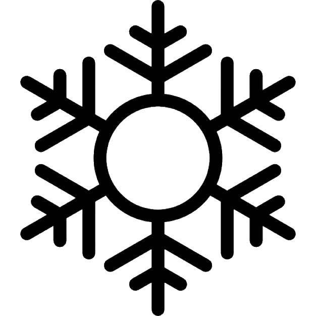 Coloring Snowflake. Category The contour snowflakes. Tags:  snowflake, footprints, snowflakes, contour.