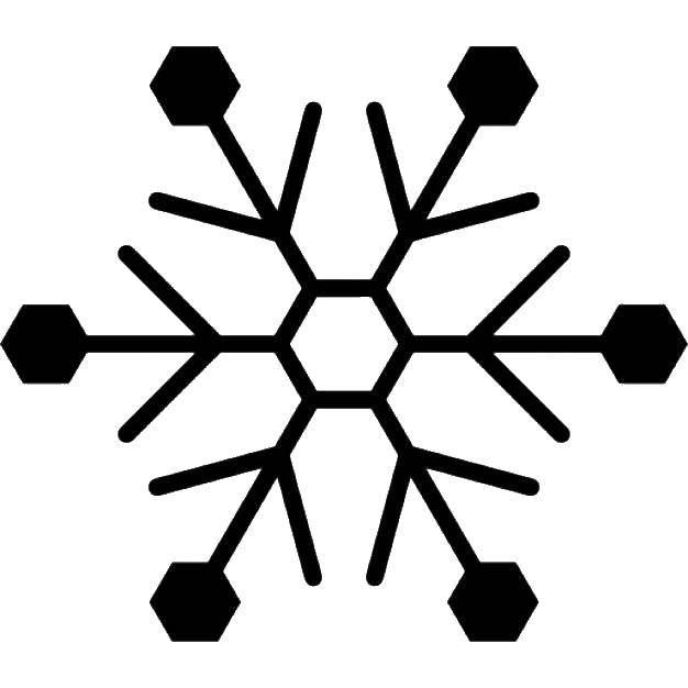 Название: Раскраска Контур снежинки. Категория: Контур снежинки. Теги: снежинка, контуры, шаблоны.