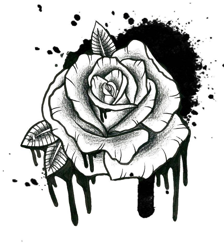 Coloring Bloody rose. Category The contours of a rose. Tags:  rose, flowers.