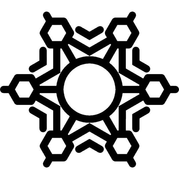 Coloring Snowflake. Category The contour snowflakes. Tags:  the contours of snowflakes, contours.