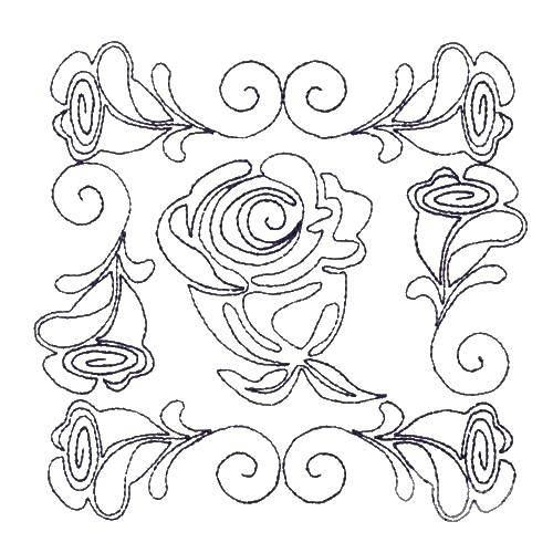 Coloring Patterns roses. Category The contours of a rose. Tags:  roses, patterns.