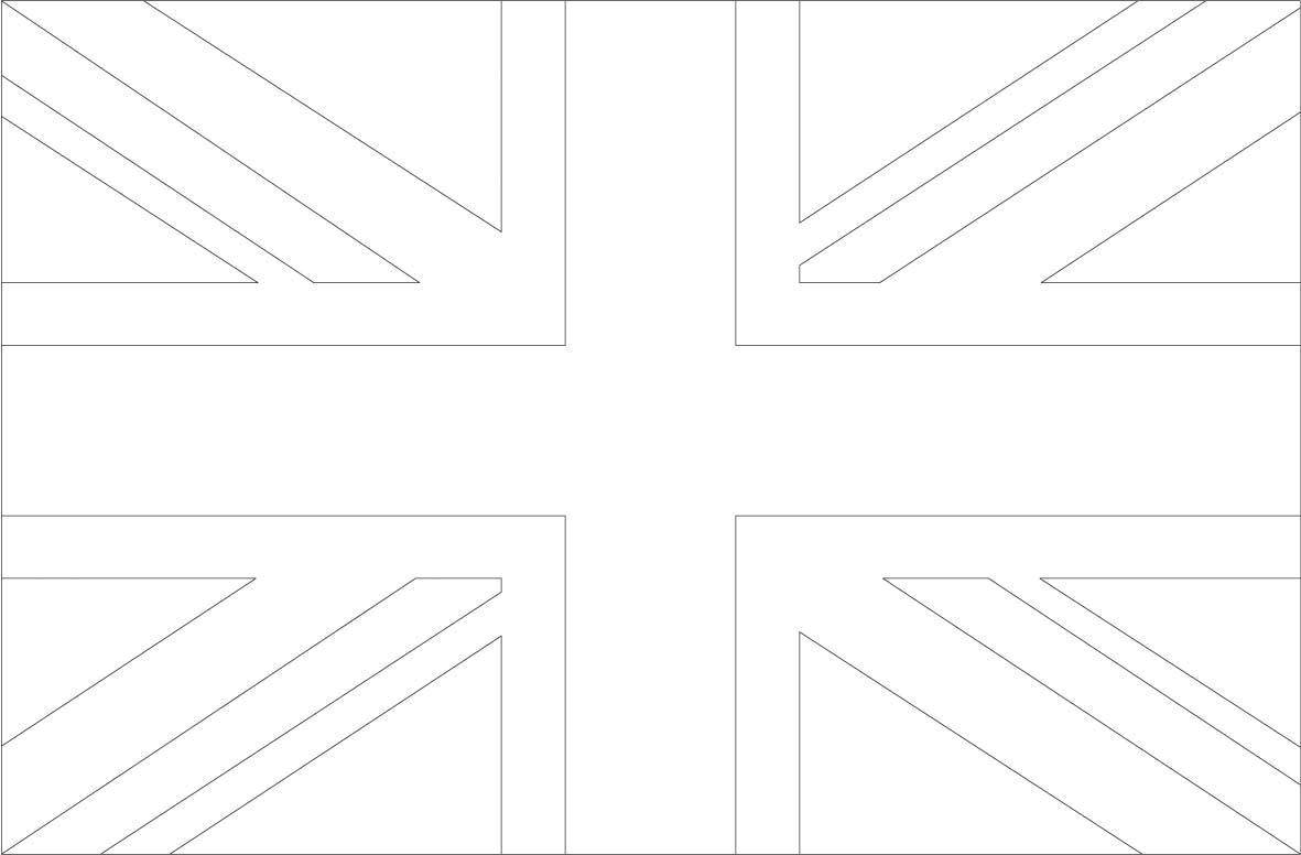 Coloring British flag. Category Flags. Tags:  flags, UK.