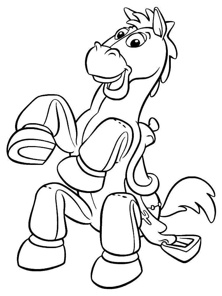 Coloring Horse. Category toy story. Tags:  cartoons, toy story.