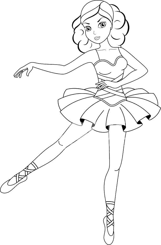 Coloring The girl in the tutu. Category ballerina. Tags:  ballerina, girl, tutu.