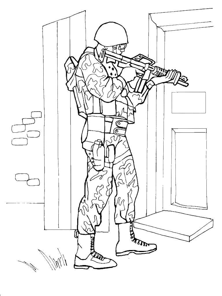 Coloring Officer. Category military coloring pages. Tags:  Military, police, soldiers, weapons.