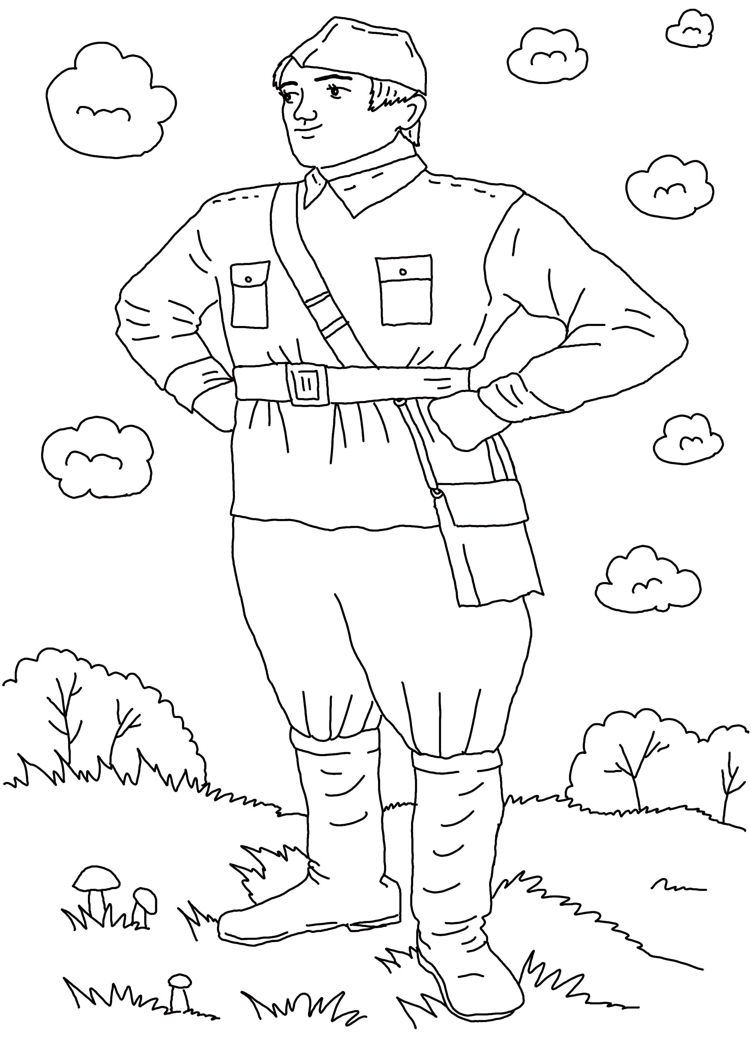 Coloring In the form of soldiers. Category Soldiers. Tags:  Soldier.