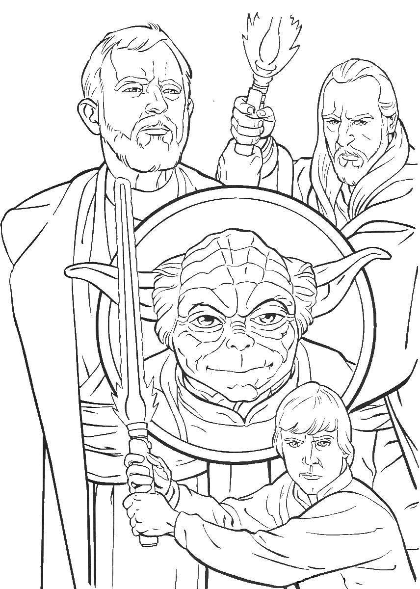 Coloring Characters from star wars. Category The characters from the movies. Tags:  The Future, Star Wars.