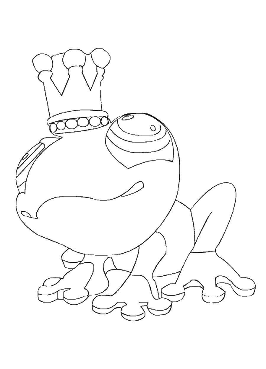 Coloring Prince frog. Category the frog. Tags:  Prince, frog.