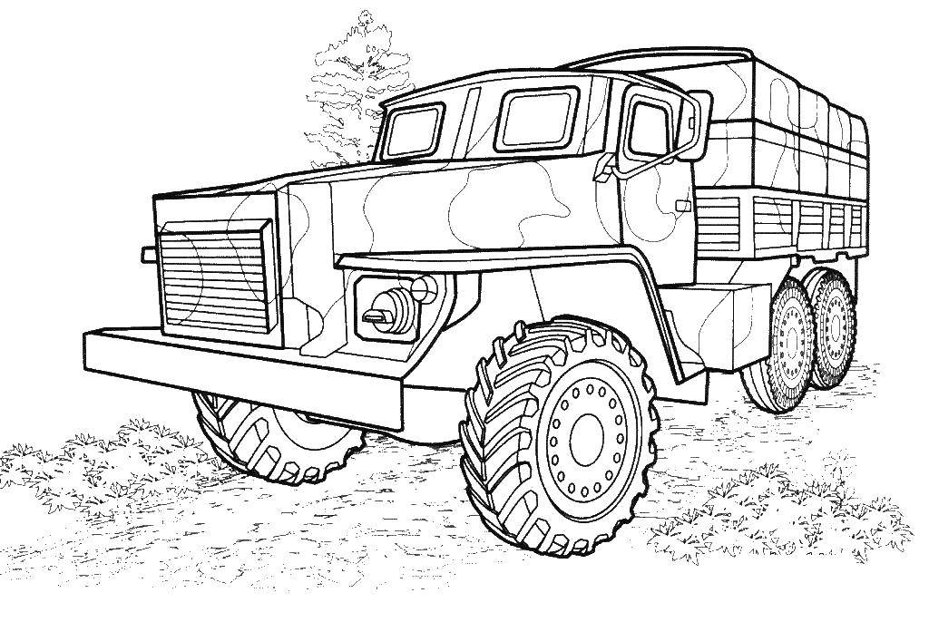 Coloring War machine. Category military coloring pages. Tags:  Machine, military.