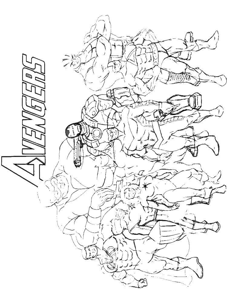 Coloring The Avengers team. Category Avengers. Tags:  Avengers, superheroes.