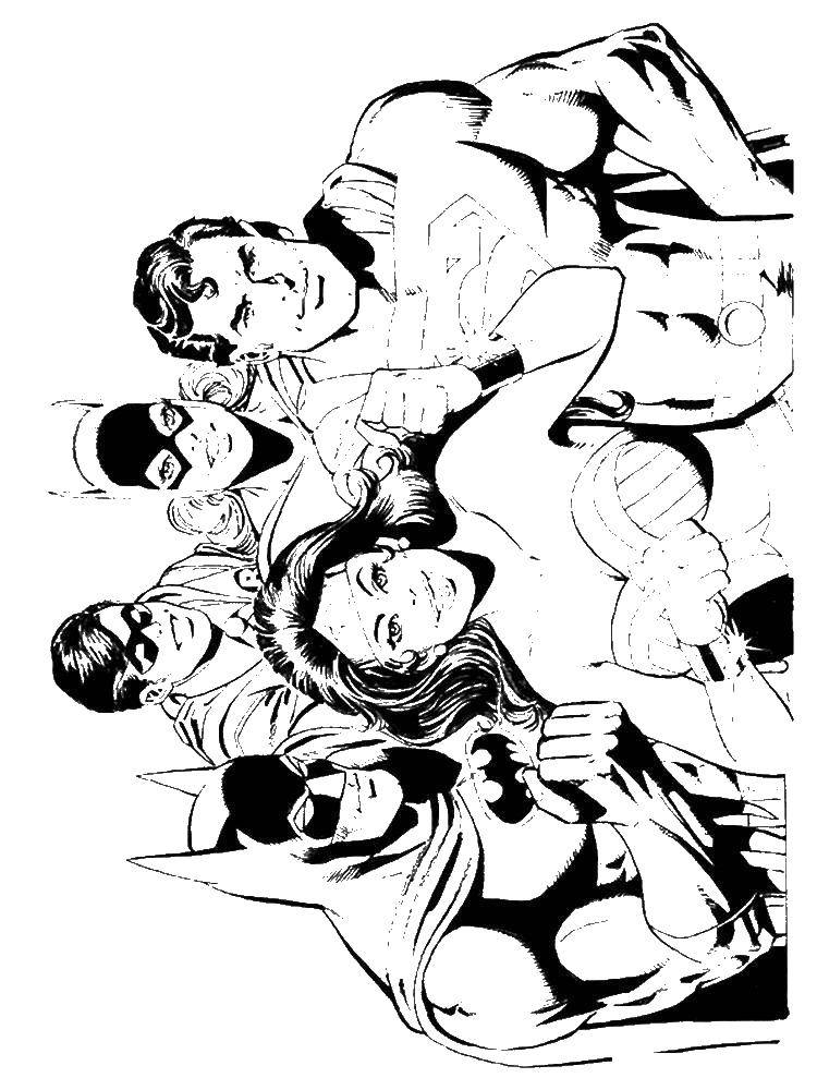 Coloring Justice League. Category superheroes. Tags:  justice League, superheroes.