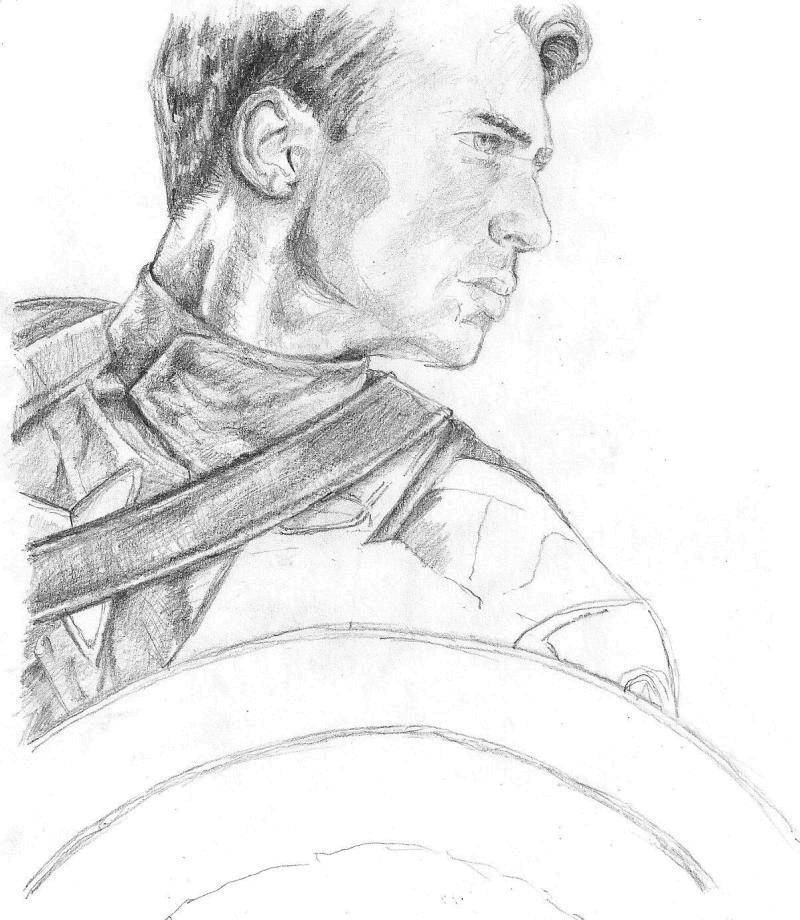 Coloring Pencil drawing of captain America. Category captain America. Tags:  captain America, learn to draw.