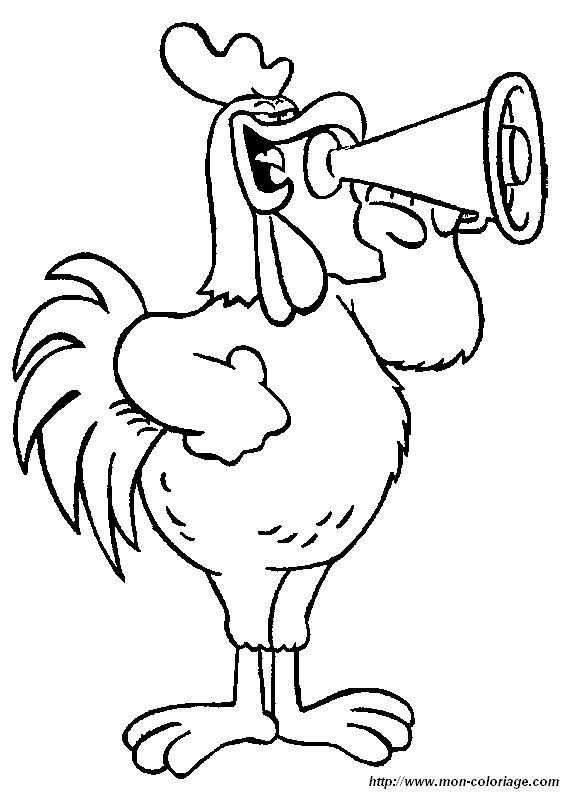 Coloring Figure of a rooster with a microphone. Category Pets allowed. Tags:  The cock.